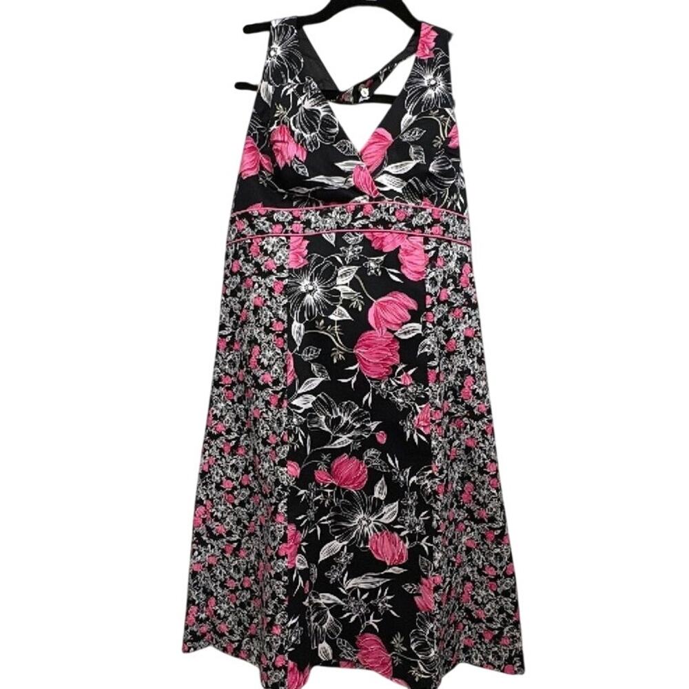 Sangria Petite 100% cotton halter dress size zipper